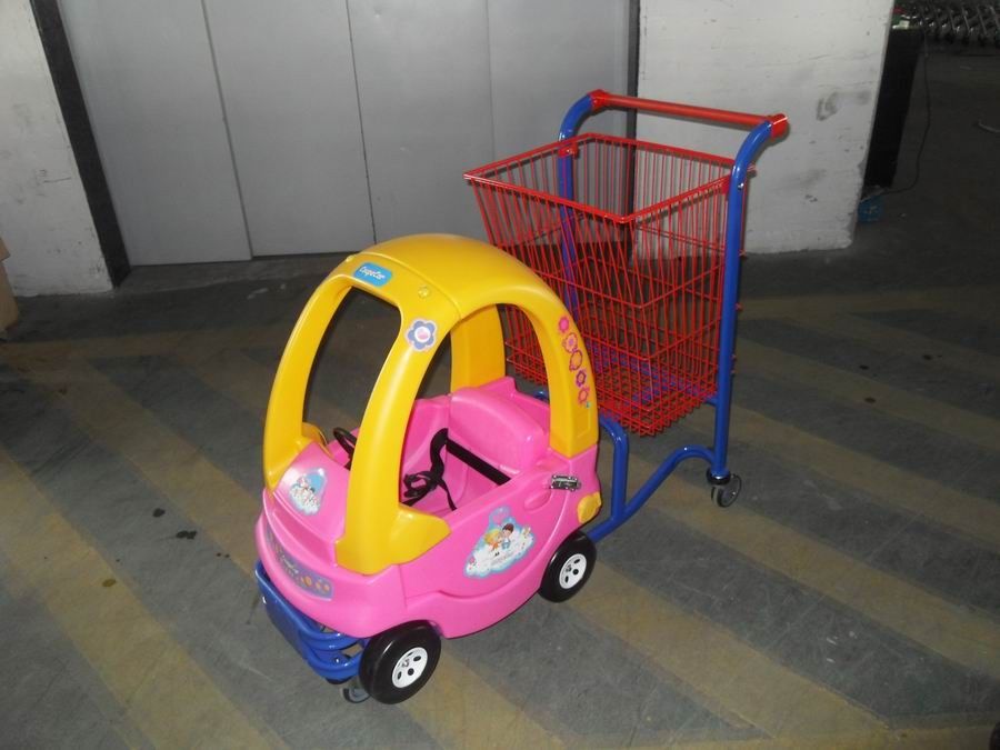 Kids shopping cart With Baby Car , Plastic shopping Carts for Children