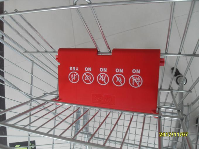 240L Colorful Coating Supermarket Shopping Carts Anti Theft Structure