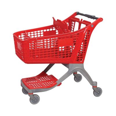 ซื้อ รถเข็นช้อปปิ้งซูเปอร์มาร์เก็ตพลาสติก 220L พร้อมล้อ TPR ขนาด 5 นิ้ว online manufacture