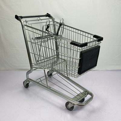 ซื้อ รถเข็นช้อปปิ้งร้านขายของชำโลหะสไตล์อเมริกันความจุกำลังโหลด 110Kgs พร้อมรุ่นโฆษณาโลโก้ online manufacture