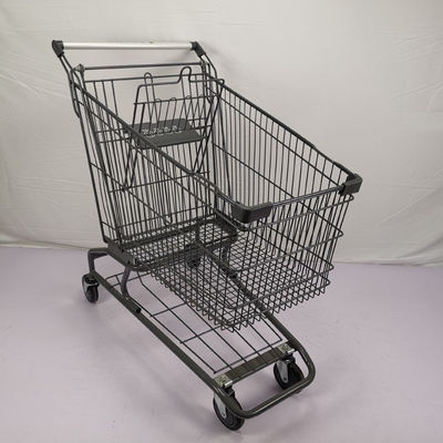 ซื้อ รถเข็นซุปเปอร์มาร์เก็ตสไตล์อเมริกัน 150 ลิตร รถเข็นขายของชำล้อ PU online manufacture