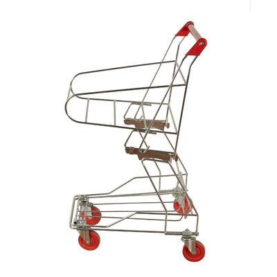 ซื้อ มือผลักสังกะสี 4 ล้อตะกร้ารถเข็นเคลือบผงพร้อมพิมพ์โลโก้ online manufacture