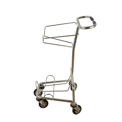 ซื้อ รถเข็นตะกร้ามือสองชั้น 45L รถเข็นลวดโลหะ online manufacture