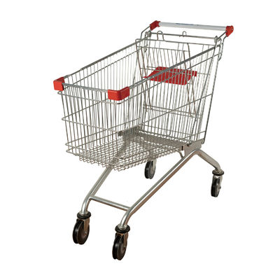 ซื้อ ตะกร้าโลหะ 125L รถเข็นช้อปปิ้งยุโรป รถเข็นขายของชำ Anti Theft online manufacture