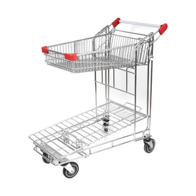 ซื้อ รถเข็นคลังสินค้าสำหรับงานหนักสังกะสีสองชั้นซูเปอร์มาร์เก็ตรถเข็น Tally online manufacture