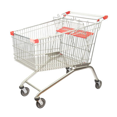 ซื้อ รถเข็นช้อปปิ้งร้านขายของชำสไตล์ยุโรป 275L พร้อมที่นั่งเด็กคู่ online manufacture