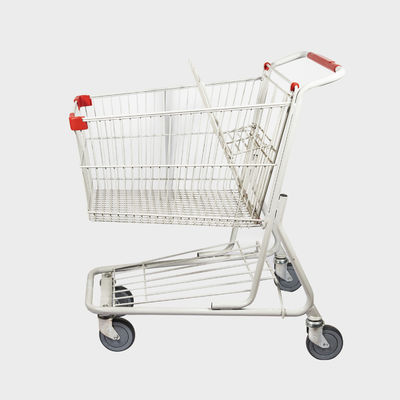 ซื้อ รถเข็นช้อปปิ้งโลหะสไตล์อเมริกัน 100 ลิตร รถเข็นขายของชำรถเข็นสีเทาสีขาวพร้อมล้อ TENTE online manufacture