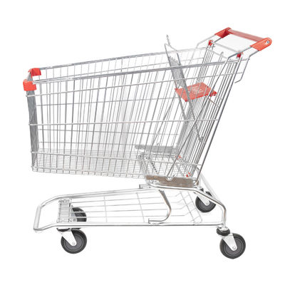 ซื้อ รถเข็นขายของชำแบบอเมริกันสังกะสี 210L รถเข็นช็อปปิ้งโลหะ online manufacture