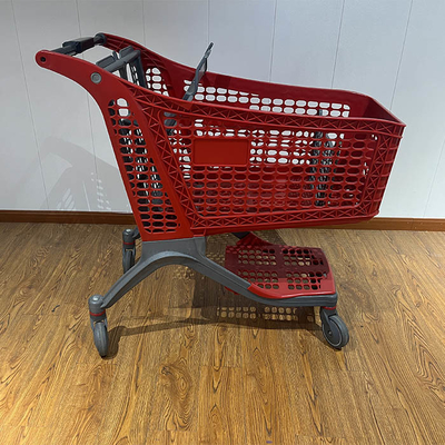 ซื้อ 130L จีน ทั้งหมดพลาสติก โทรลี่ผลักพลาสติกรถช้อปปิ้ง online manufacture