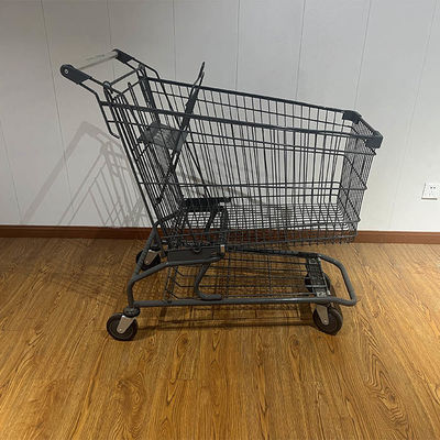 ซื้อ 150L Store Carring Supermarket Pushcart Steel Shopping Cart online manufacture