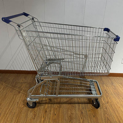 ซื้อ 240L Large Capacity Convenience Store Grocery Carts Metal Durable German type Steel Shopping Cart การผลิตออนไลน์