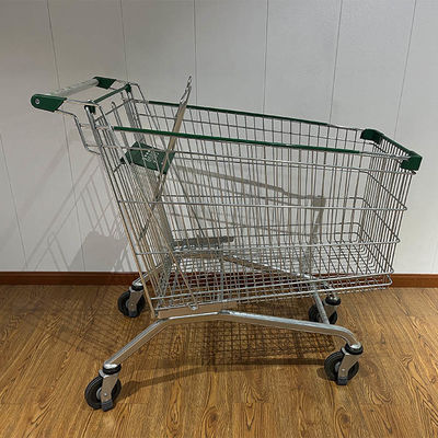 ซื้อ Hot Sale Supermarket Metal European Shopping Trolley with PU Wheels การผลิตออนไลน์