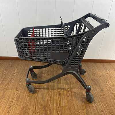 ซื้อ 130L European Style Plastic Supermarket Hypermarket Shopping Trolley การผลิตออนไลน์