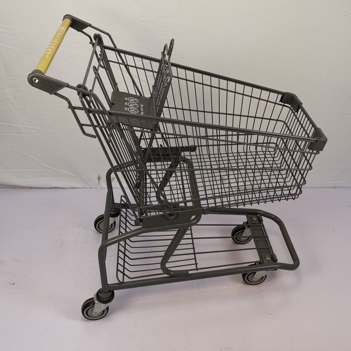 American Gray 60L Small Shopping Trolley Zinc Powder Coating Lightweight